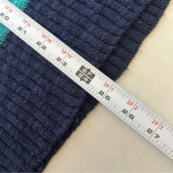 Ricki’s Striped Blue Teal Sweater Lightweight Cotton Open Weave Size Small - Picture 11 of 14